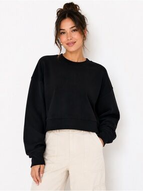 Lululemon Scuba Oversized Crew Sweatshirt Black Women’s Size 8